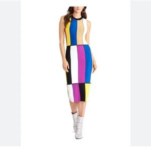 Rachel Roy Women's Crew Neck MIDI Body Con Dress Size Small